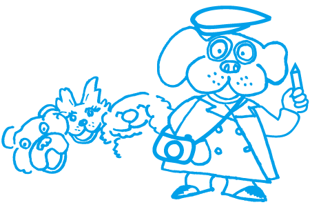 イラスト　ワン博士一行