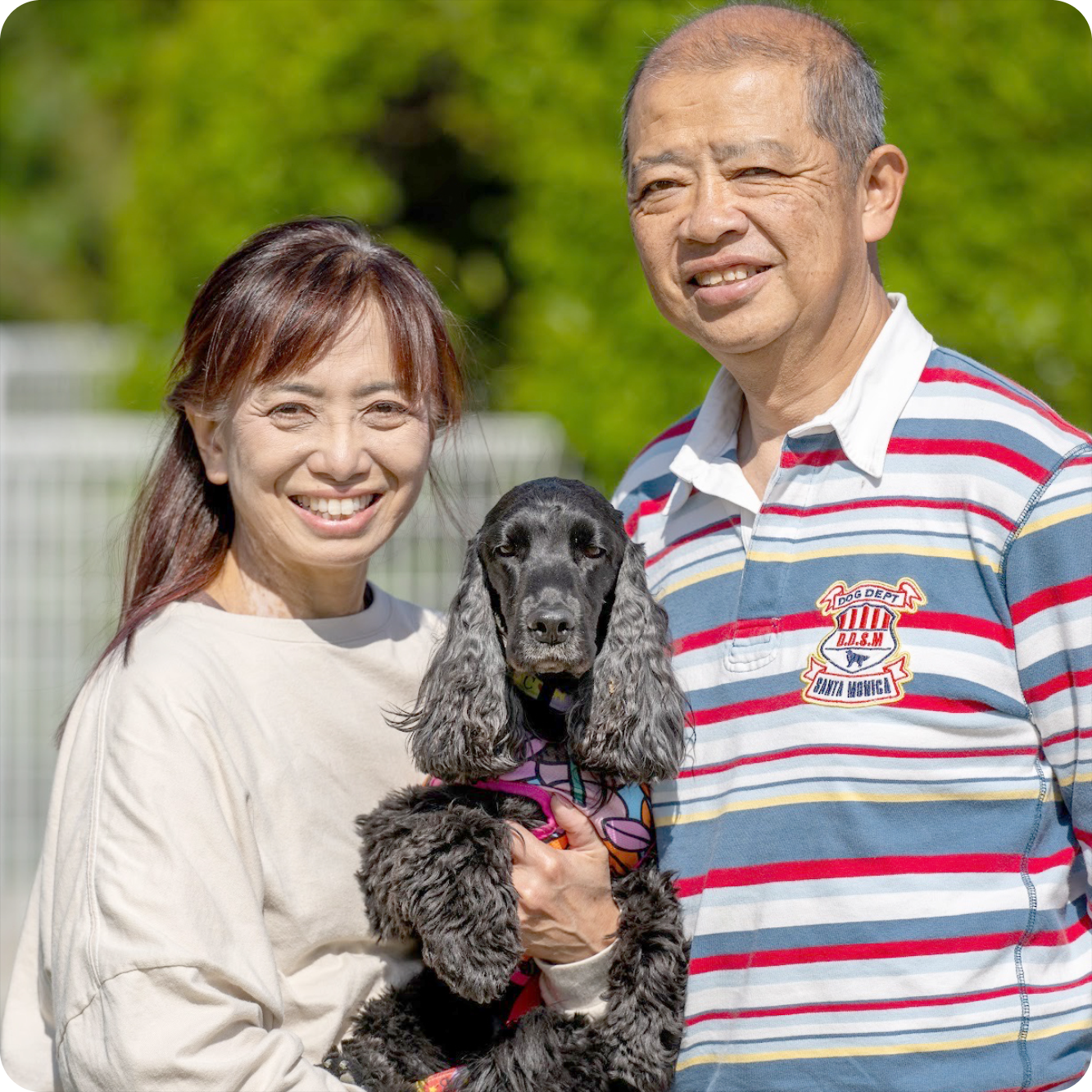 愛犬と飼い主さんの写真