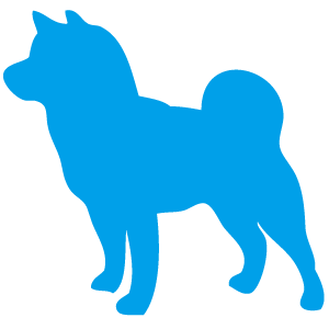 シルエットイラスト　犬